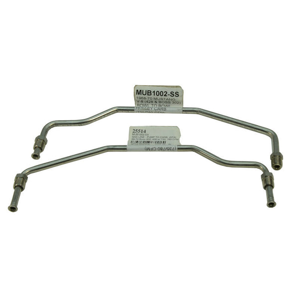 1968-1970 Mustang Pump To Carb Fuel Line, Boss 302, 428, w/Holley, 735, 780 CFM, SS, Bowl to Bowl Transfer Fuel.