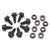 1965-1966 Mustang Cowl Brace Bolt Set, Black, 16 pcs