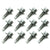 1965-1970 Mustang AMK Fender Bolts, Stainless Steel, w/Disk Washers, 12 pcs
