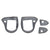 1967-1968 Mustang Large & Small Door Handle Gasket Kit, RH & LH, 4 pcs