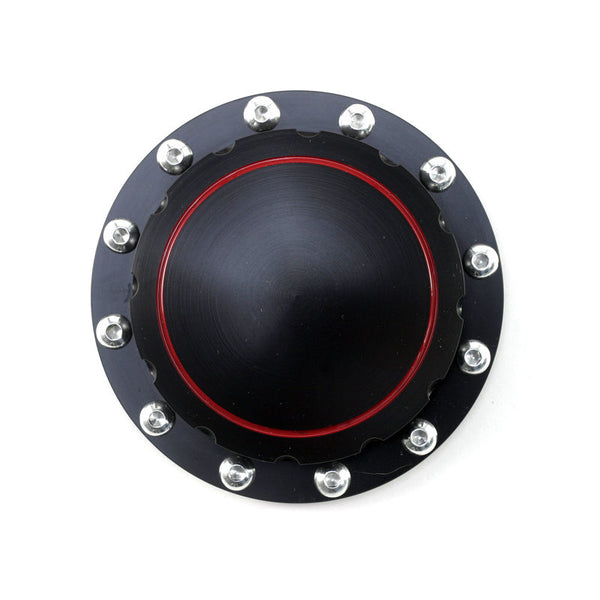 1964-1973 Mustang Custom Billet Aluminum Gas Cap, Plain, Black