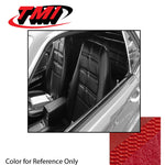 Convertible / Vermillion 1970 Mustang Two Front Buckets & Rear Seat Upholstery, Deluxe
