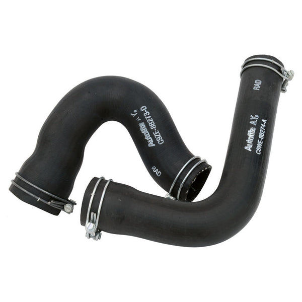1969-1970 Mustang Radiator Hose Kit, 390, 428, 428CJ, 24 inches Radiator, Concours, w/Ford Logo & Wire Clamps
