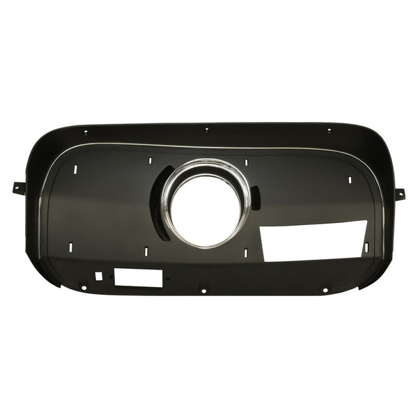 1969-1970 Mustang Deluxe Dash Bezel, w/Clock Hole, Black, RH