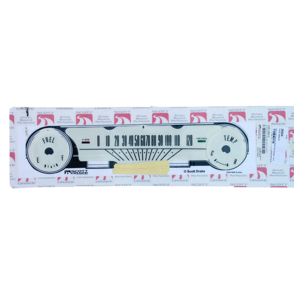 1964-1965 Mustang White Face Gauge Decal Set, 3 pcs