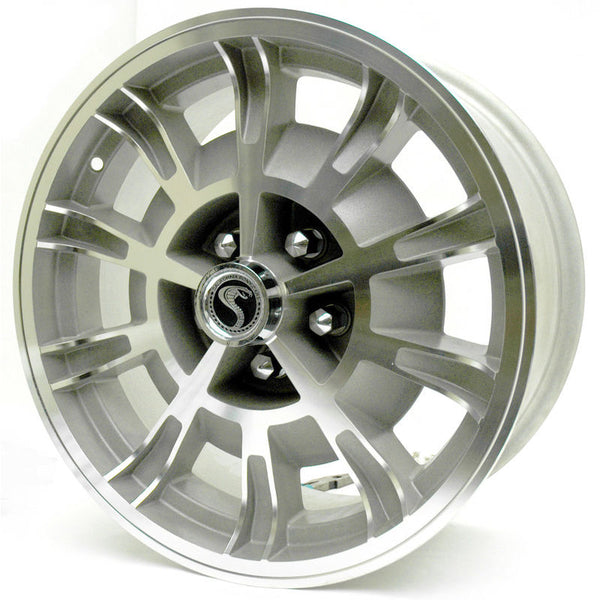 1964-1973 Mustang 10 Spoke Aluminum Wheel, w/Cobra Center Cap