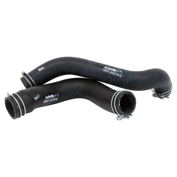 1970 Mustang Radiator Hose Kit, 351C, Concours, w/Ford Logo & Wire Clamps
