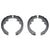 1965-1972 Mustang Rear Brake Shoes, 10 inchesx1-3/4 inches