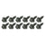 1965-1966 Mustang AMK Fender Bolts, Concours Quality, Phosphorus, Black, HTS Logo/Star Washers, 12 pcs
