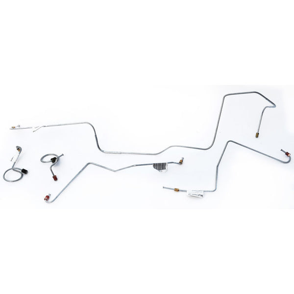 1968-1969 Mustang Pre-Bent Front Brake Line Set, Standard Drum, 5 pcs