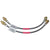 1964-1965 Mustang Front Brake Hoses, Braided Stainless Steel, Drum, Before 8/65