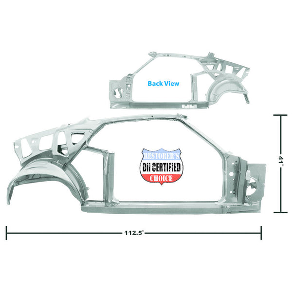1969 Mustang Dynacorn Door / Quarter Frame Assembly, FB, RH, Weld Thru Primer