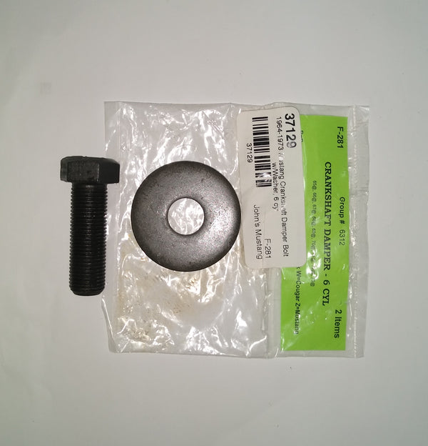 1964-1973 Mustang Crankshaft Damper Bolt with Washer, 6 cyl