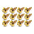 1971-1973 Mustang Yellow Dichromate Plated Fender Bolt Set, Economy, 12 pcs