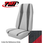 Black/Red 1971-1973 Mustang Two Front Buckets Upholstery, Mach 1