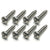 1969 Mustang Headlight Retainer Ring Mounting Screw Set, SS, 8 pcs