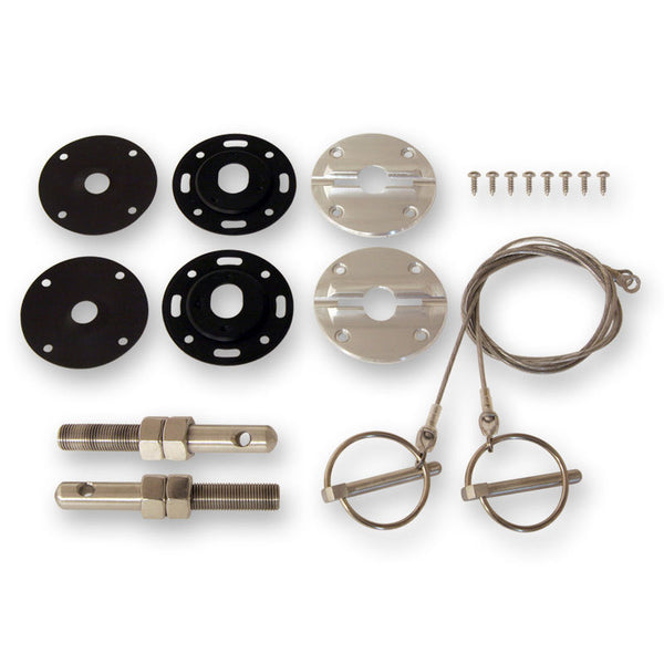 1964-1973 Mustang Hood Pin Kit, Billet Stainless Steel