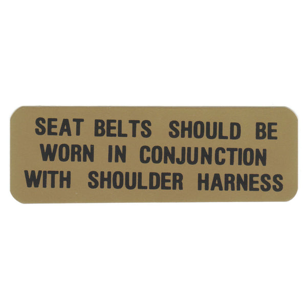 1967-1970 Shelby Mustang Sunvisor Seat Belt Decal