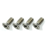 1964-1970 Mustang Door Latch Striker Plate Screw Set, SS, 4 pcs