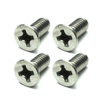 1964-1970 Mustang Door Latch Striker Plate Screw Set, SS, 4 pcs