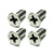 1964-1970 Mustang Door Latch Striker Plate Screw Set, SS, 4 pcs