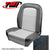 1967 Mustang Two Front Buckets & Rear Seat Upholstery, Shelby, FB, Black