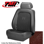 Dark Red 1969 Mustang Two Front Buckets Upholstery, Standard