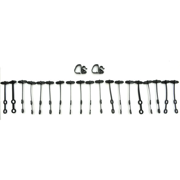 1965-1966 Mustang Wire Loom Mounting Kit, 21 pcs
