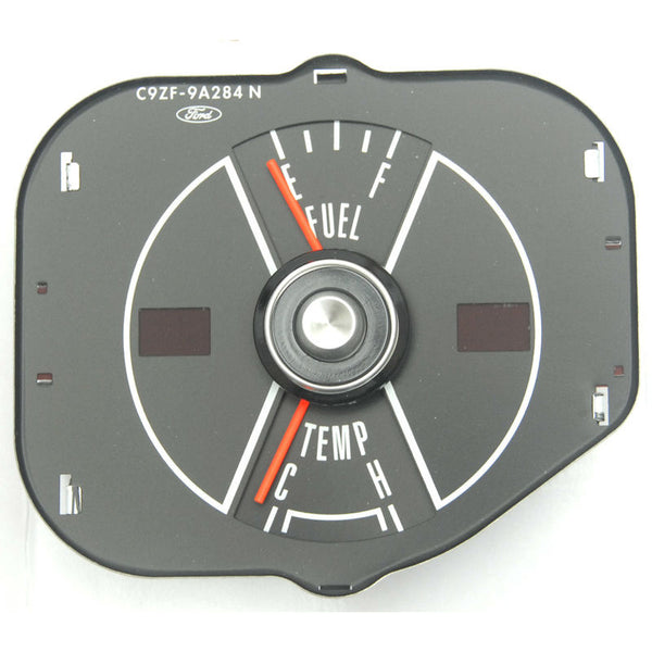 1969 Mustang Fuel & Temperature Gauge (Pack), Black
