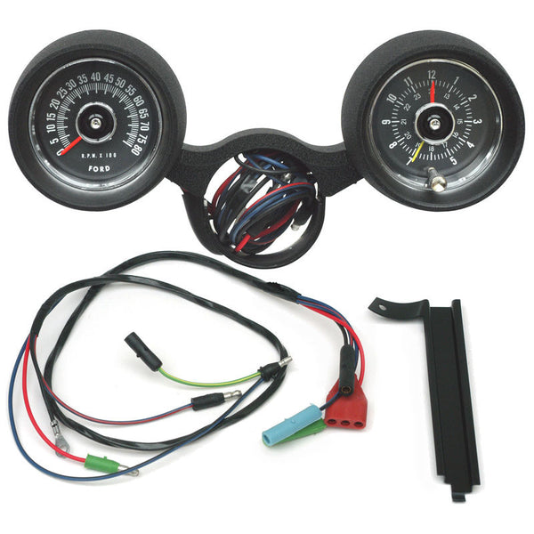 1966 Mustang Rally Pac, 8 cyl, 8000 RPM,  inchesFord inches Logo