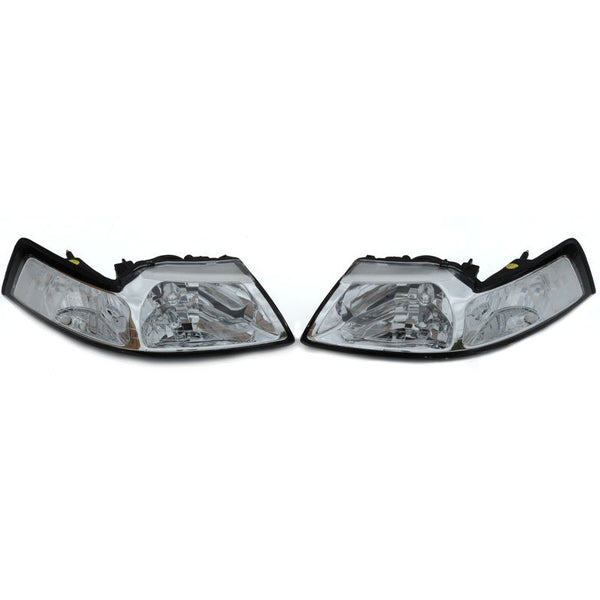 1999-2004 Mustang Headlight Assembly, Ultra Clear, w/o Amber