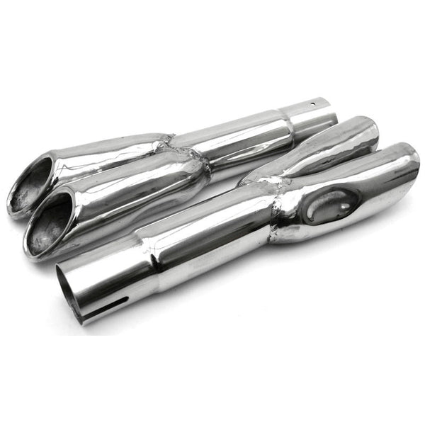 1967-1969 Mustang Exhaust Tips, RH & LH, Concours Rolled Tip, Stainless