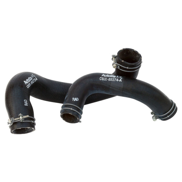 1969-1970 Mustang Radiator Hose Kit, 250, Concours, w/Ford Logo & Wire Clamps