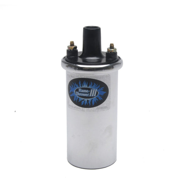 1965-1973 Mustang Pertronix Flame Thrower III Coil Chrome, 45,000 volt