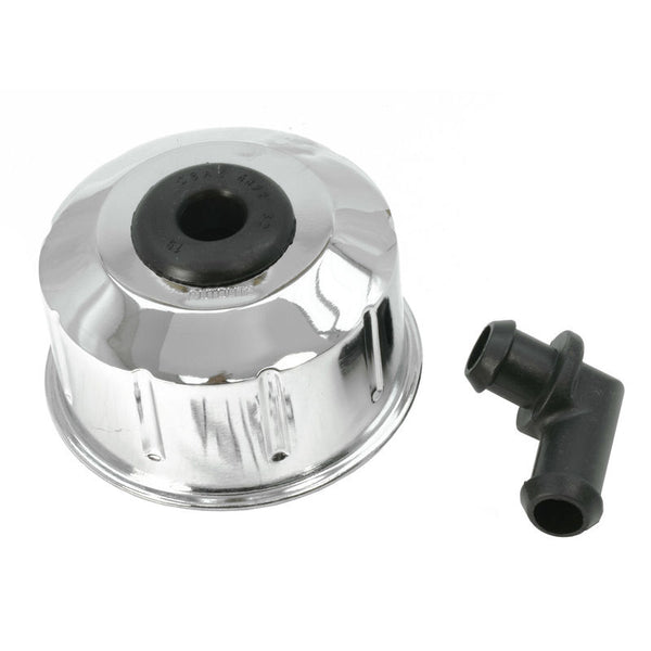 1968-1970 Mustang Oil Filler Cap, Chrome, w/Autolite Logo, Closed Emissions