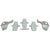 1967-1968 Mustang Interior Roof Bracket Kit, FB, 6 pcs