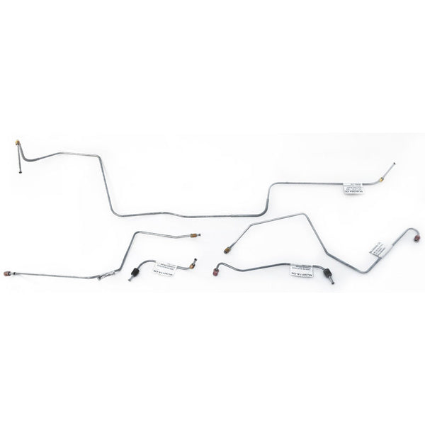 1968-1969 Mustang Pre-Bent Front Brake Line Set, Power Drum, 5 pcs