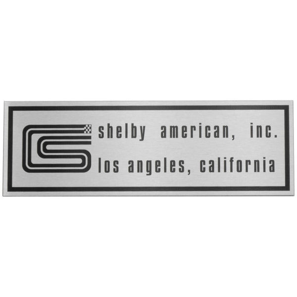 1965-1966 Shelby Mustang Door Sill Emblem, Shelby American, Inc. Los Angeles, California