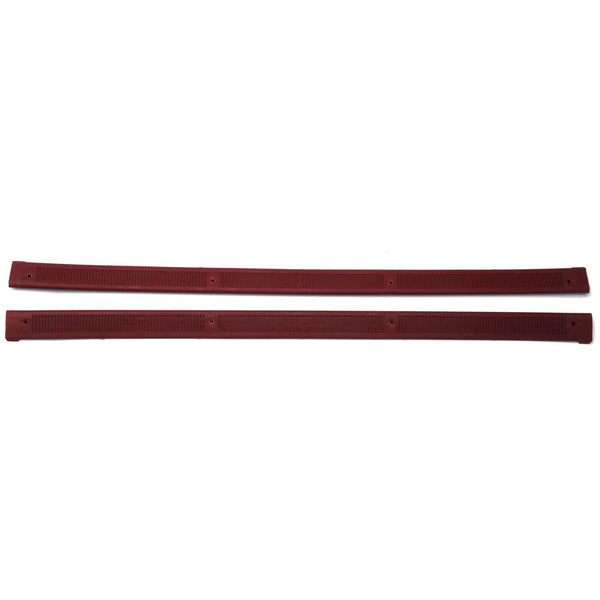 1979-1993 Mustang Door Sill Plates, Scarlet Red