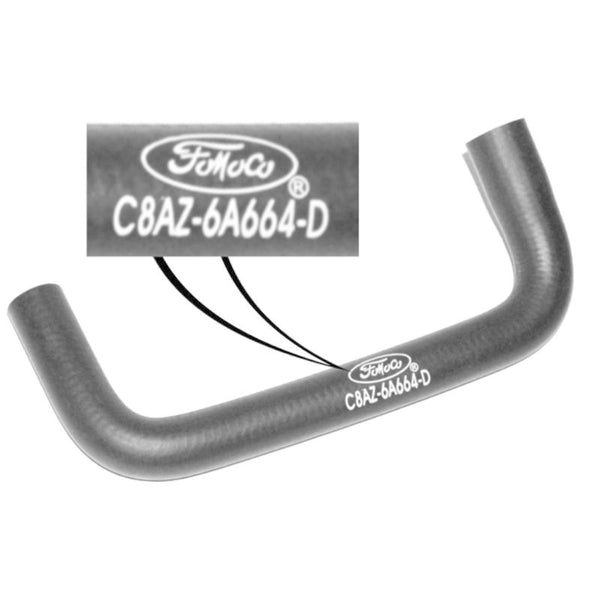 1968-1970 Mustang PCV Hose, Big Block, w/logo