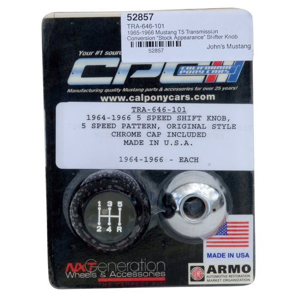 1965-1966 Mustang T5 Transmission Conversion  inchesStock Appearance inches Shifter Knob