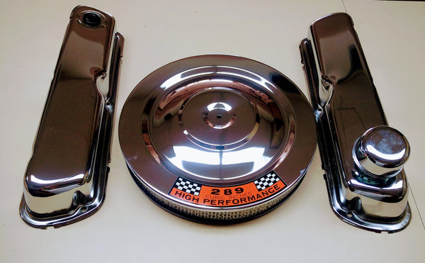 1965-1973 Mustang Engine Dress Up Kit 260/289/302/351W Chrome