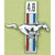 1967-1968 Mustang Running Pony Fender Ornament, 4.6, RH