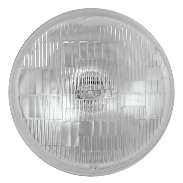 1969 Mustang Sealed Beam Headlight/Halogen, w/o FoMoCo script, low and high beam [replace 4000]
