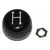 1967-1968 Mustang Transmission Gear Shift Lever Knob, 3 Speed, Black, Late 67