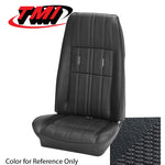 Fastback / Black 1971-1973 Mustang Two Front Buckets & Rear Seat Upholstery, Deluxe