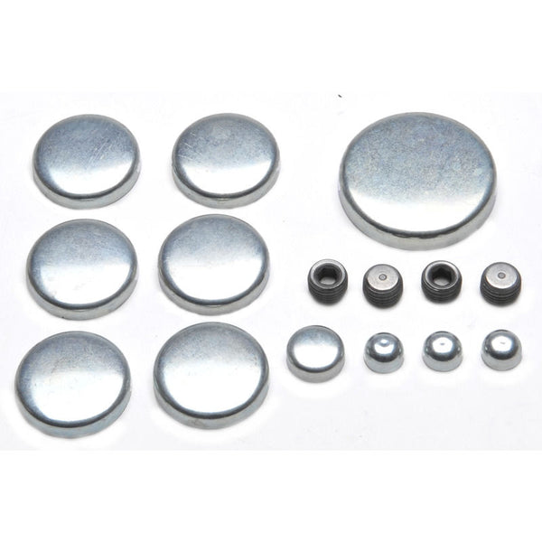 1965-1973 Mustang Engine Block Freeze Plug Kit, 8 cyl, 260, 289, 302, 351W, 15 pcs