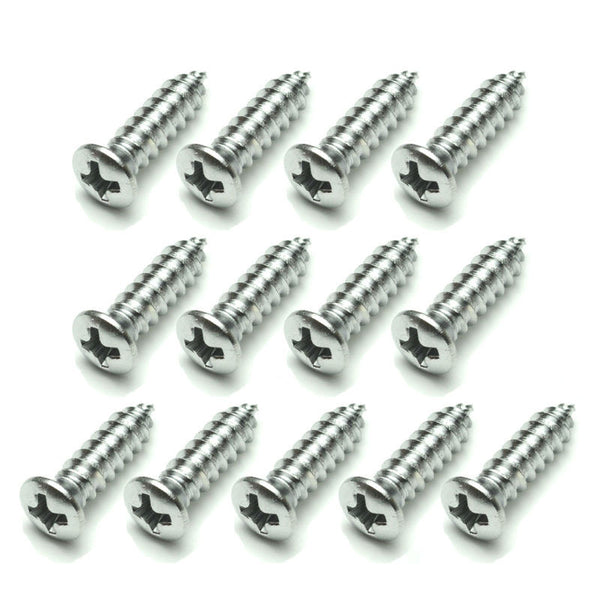 1965-1966 Mustang Sunvisor Bracket & Top Molding Screw Set, Conv, 13 pcs