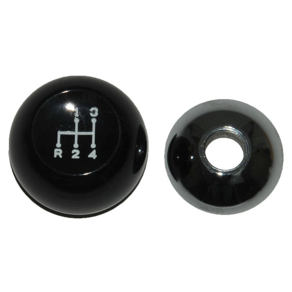 1965-1966 Mustang Transmission Gear Shift Lever Knob, 4 Speed, Black
