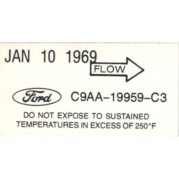 1969-1970 Shelby Mustang Decal, Mustang Boss/Shelby Choke